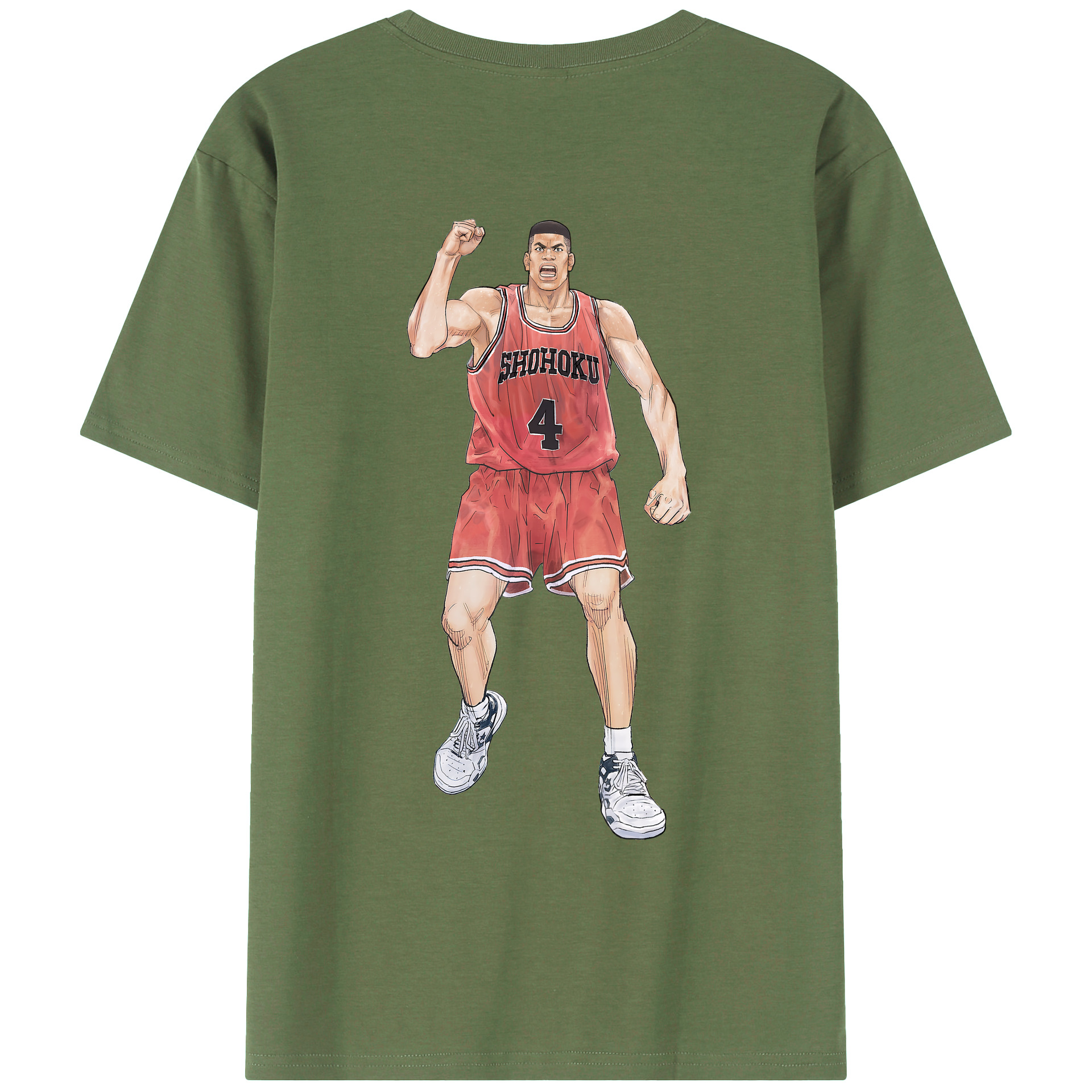 （画像用） SLAM DUNK／スラムダンク 綿100％ メンズ半袖Tシャツ（バックプリント） 通気性